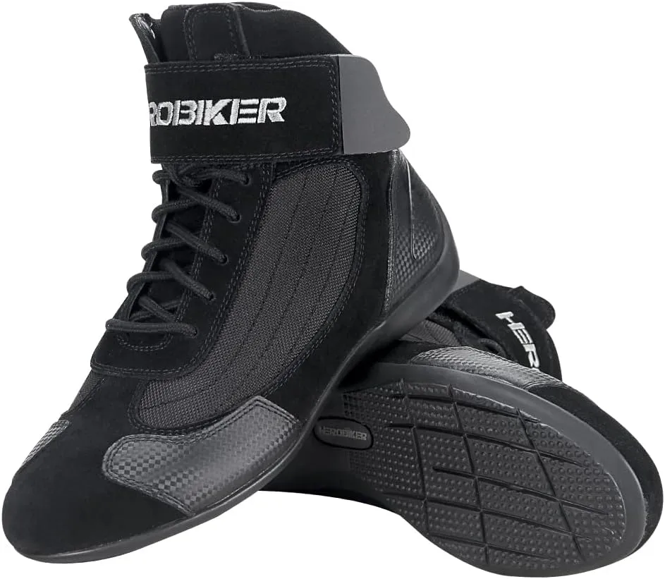 HEROBIKER Motorcycle Combat Boots Racing Hiking Outdoor Work Mid Ankle Shoes for Men