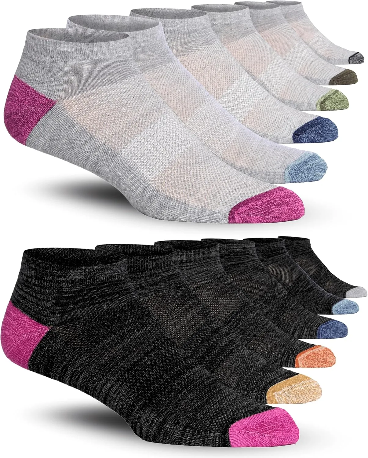 JAMES FIALLO Men's 12-Pairs Performance Low Cut Athletic Sport Socks