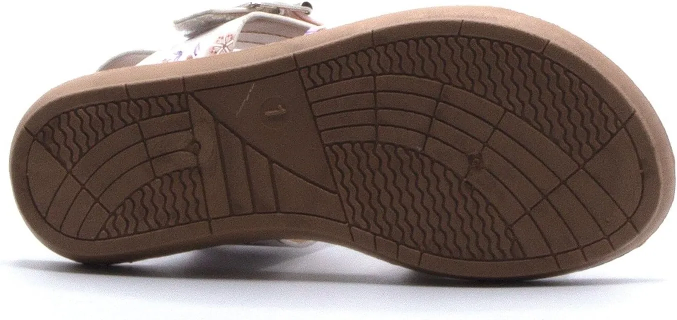 Jazam Little Girls Urban Strappy Slip On Footbed Rubber Sole Slides Sandals Shoes