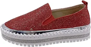 Ladmiple Shoes For Women Sneakers Trendy Lace ups Casual Walking Shoes Summer Fashion Slip On Platform Flats Loafers