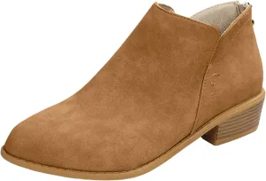 Leather Ankle Boots for Women Ankle Boots for Women Low Heel Zipper Pointed Toe Short Boot Comfy Casual Walking Shoes