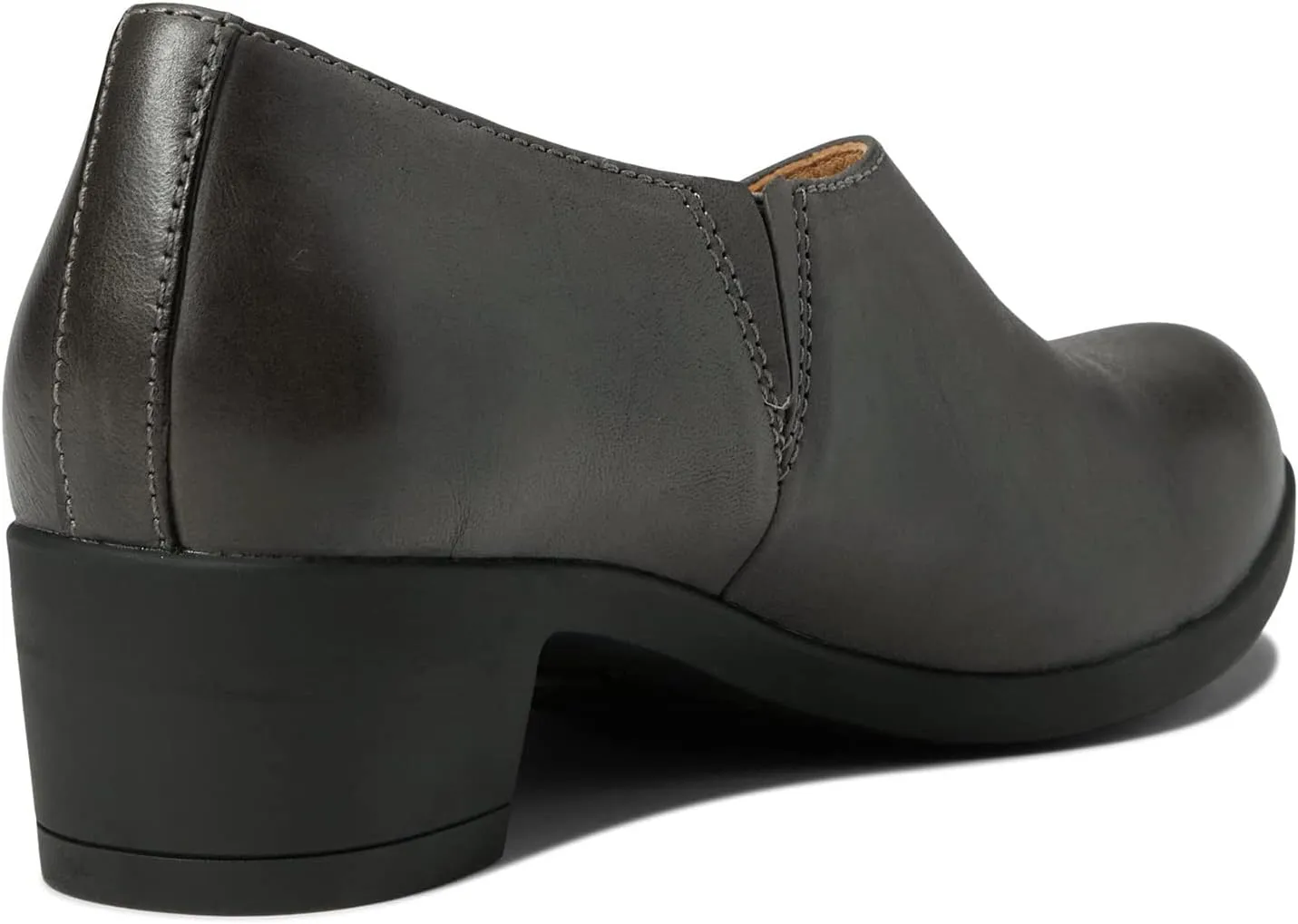 LEHOOR Women Low Chunky Heel Loafers Round Toe Slip On Loafer Pumps Comfortable 2 inch Mid Block Heel Dress Shoes Matte Leather Elastic Closed Toe Oxford Loafers Work Basic Shoes Retro 4-11 M US