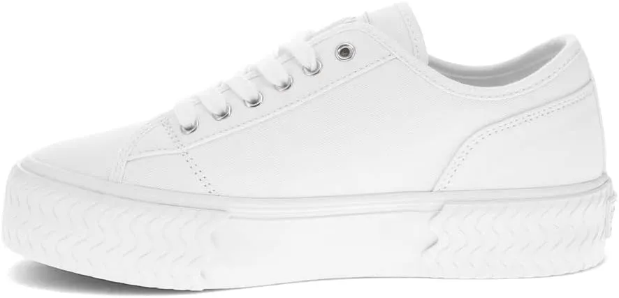 Levi's Womens Mdrn Lo Stacked Canvas Textured Casual Platform Sneaker Shoe