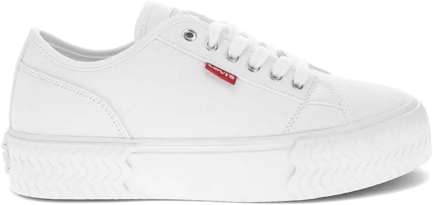 Levi's Womens Mdrn Lo Stacked Canvas Textured Casual Platform Sneaker Shoe