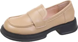 Loafers for Women Women's Casual Flat Sole Leather Shoes Comfortable Everyday Footwear