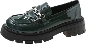 Loafers for Women Women's Casual Thick Heel Flat Shoes for Everyday Comfort and Style