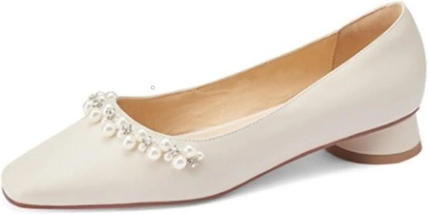 Loafers for Women Women's Pearl Flats Elegant Simple Shoes for Everyday Wear