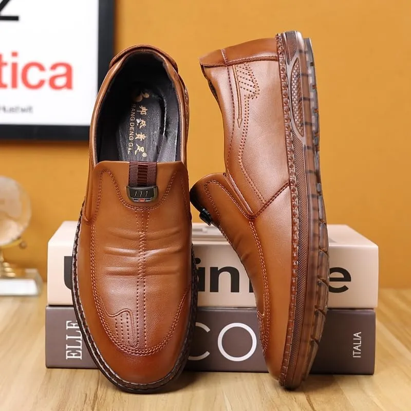 Men's Business Wingtip Lace Up Dress Shoes Men Breathable Hand Stitched Comfortable Formal Derby Shoes