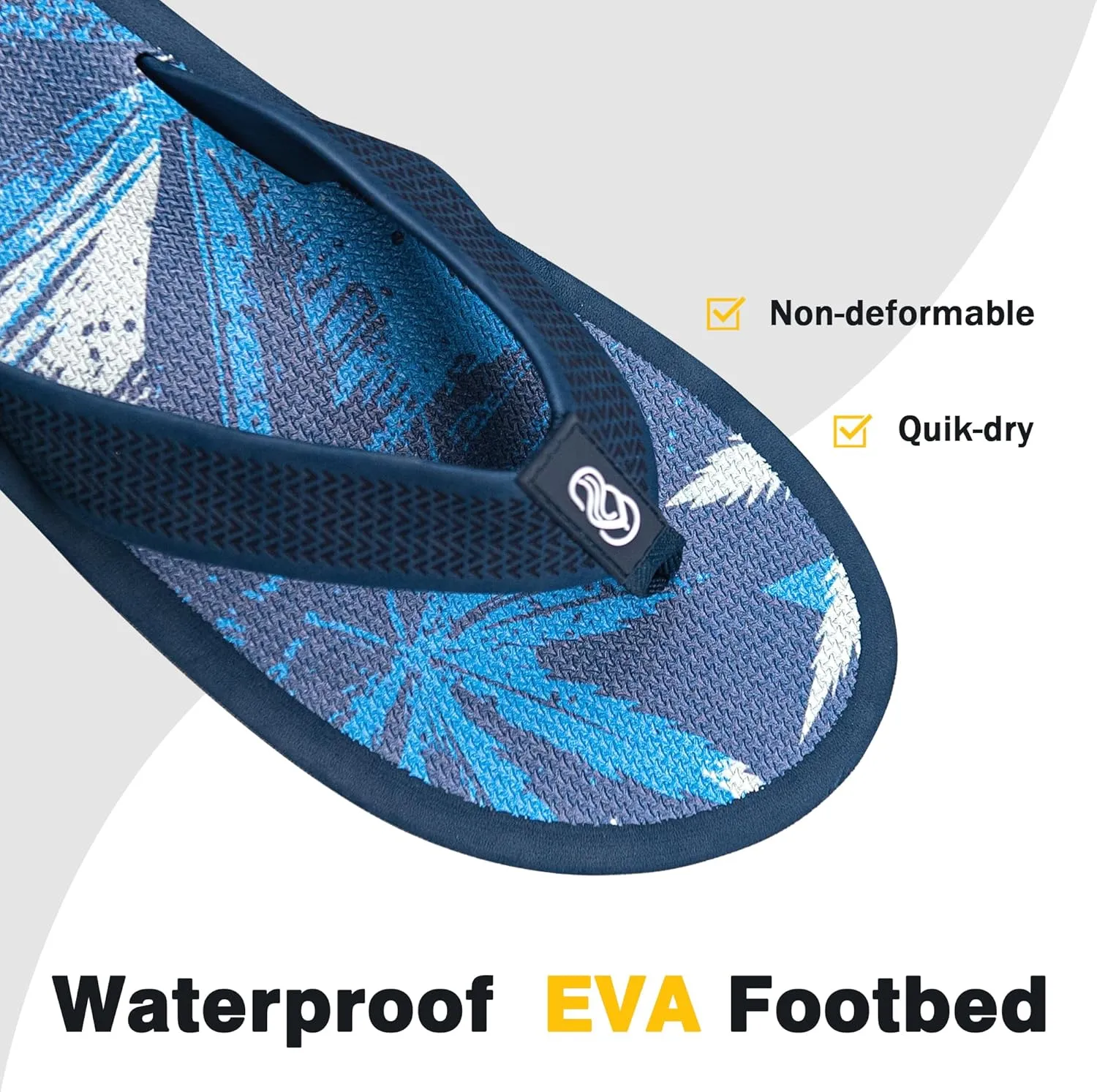 Men's Flip Flops & Sandals with Arch Support - Non-Slip Textured Sole,Waterproof for Beach