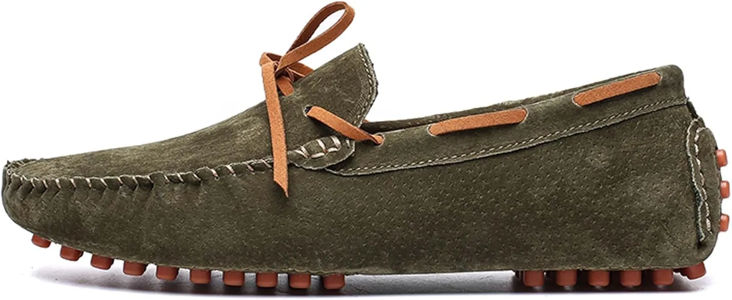 Men's Loafers Handmade Suede Driving Shoes Comfort Flats Men's Outdoor Sports Walking Shoes-Men's Shoes Large Size 5-15 US Sizes