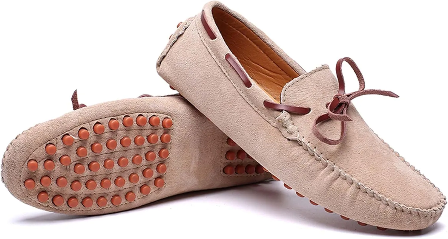 Men's Loafers Handmade Suede Driving Shoes Comfort Flats Men's Outdoor Sports Walking Shoes-Men's Shoes Large Size 5-15 US Sizes