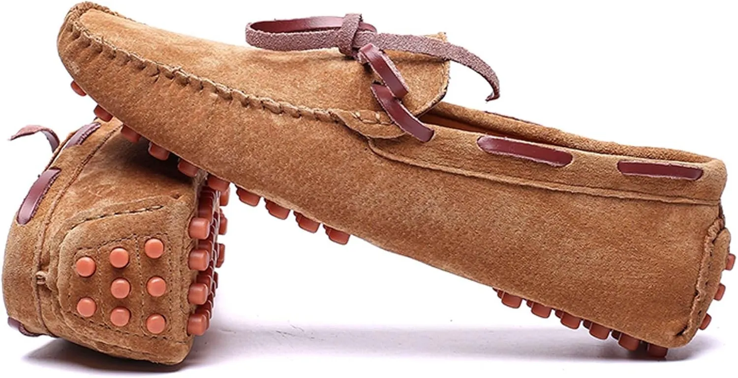 Men's Loafers Handmade Suede Driving Shoes Comfort Flats Men's Outdoor Sports Walking Shoes-Men's Shoes Large Size 5-15 US Sizes