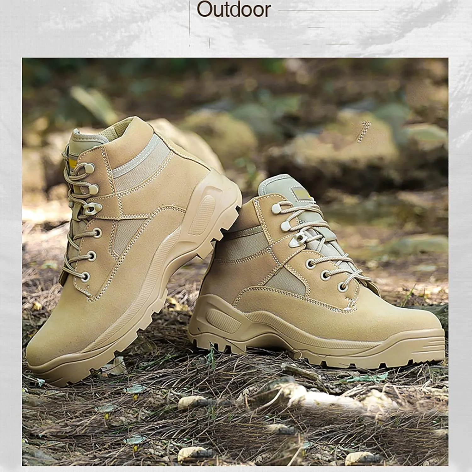 Men's Low Cut Military Boots, Non-slip Spring and Autumn Comfort Durable Combat Boots, for Men's and Women's Outdoor Wear-resistant Hiking Tactical Boots