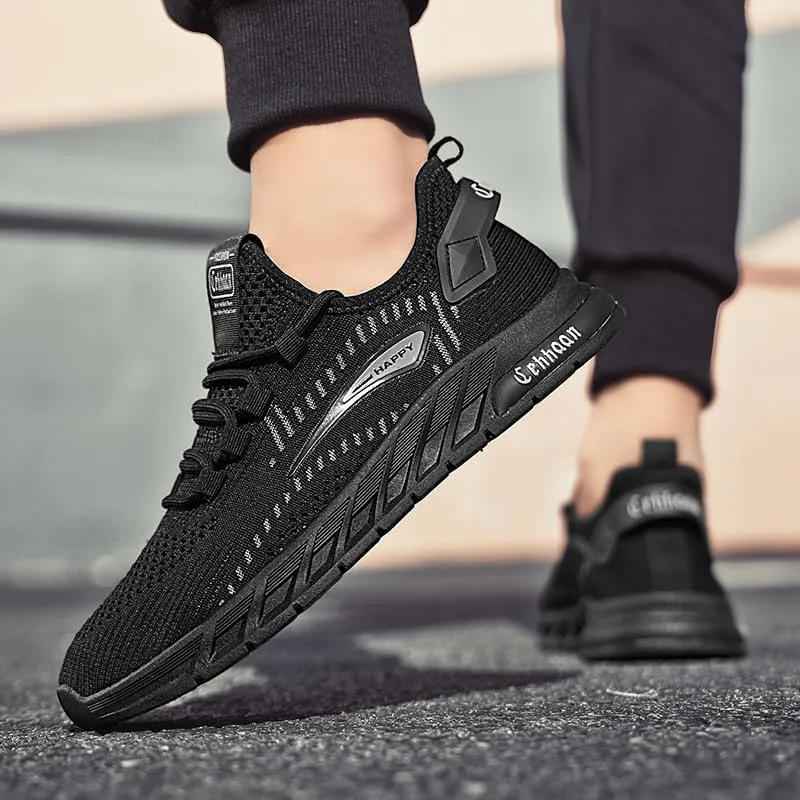 Men's Road Running Shoes Walking Fashion Breathable Athletic Sneakers Comfort Lightweight Working Gym Mesh Shoes Fashion Sneakers