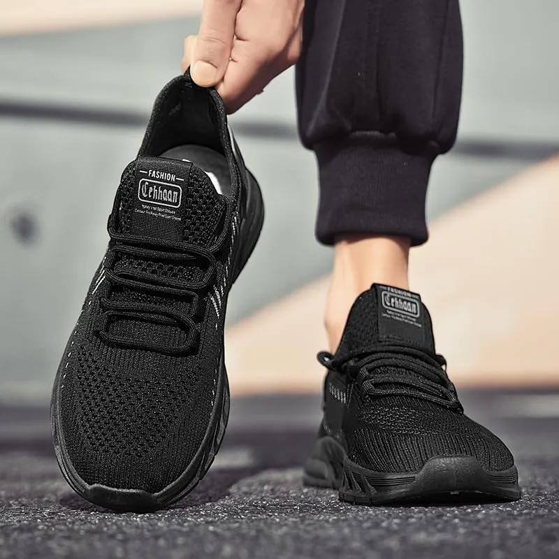 Men's Road Running Shoes Walking Fashion Breathable Athletic Sneakers Comfort Lightweight Working Gym Mesh Shoes Fashion Sneakers