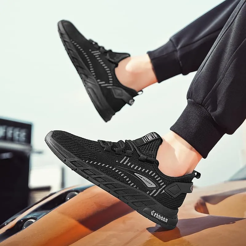 Men's Road Running Shoes Walking Fashion Breathable Athletic Sneakers Comfort Lightweight Working Gym Mesh Shoes Fashion Sneakers
