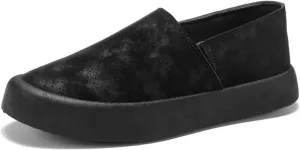 Men’s Slip-On Platform Loafers Breathable Perforated Leather Casual Walking Shoes with Lightweight Flat Sole Anti-Slip Comfort Sneakers for Work Travel Everyday