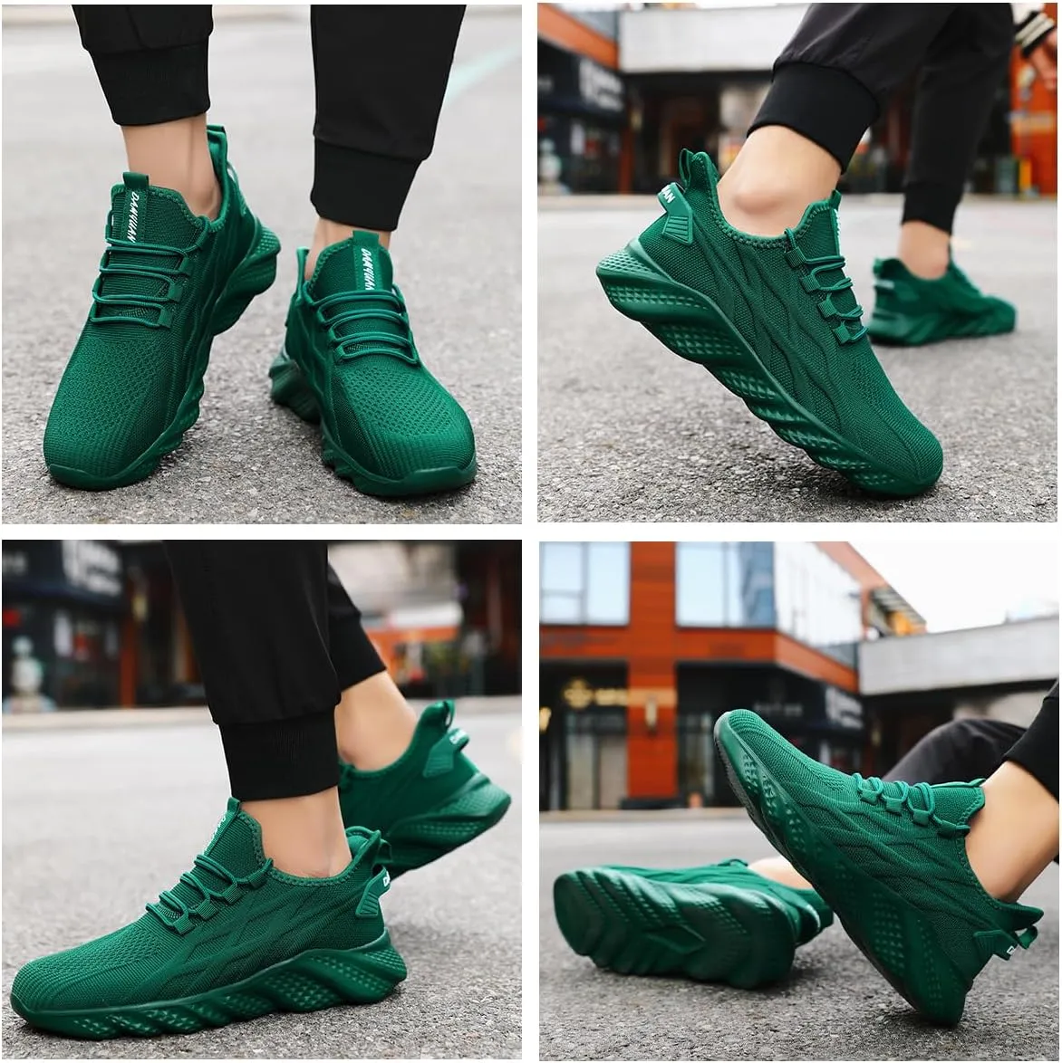 Men's Walking Running Shoes Sneakers Athletic Non Slip On Sports Tennis Fitness Shoes Casual Workout Lightweight Breathable Trainers Gym Fashion Mesh Soft Comfortable Shoe