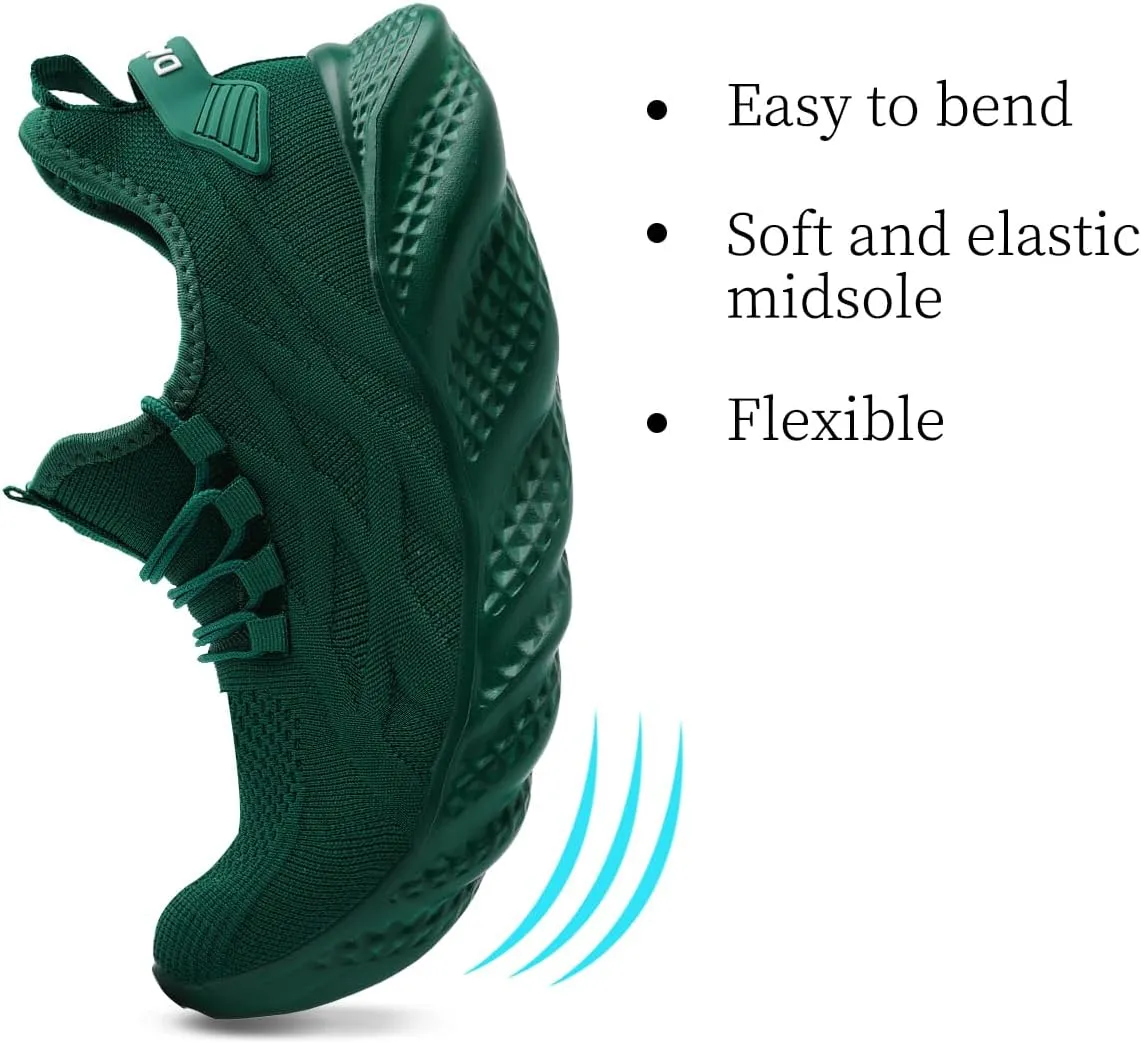 Men's Walking Running Shoes Sneakers Athletic Non Slip On Sports Tennis Fitness Shoes Casual Workout Lightweight Breathable Trainers Gym Fashion Mesh Soft Comfortable Shoe