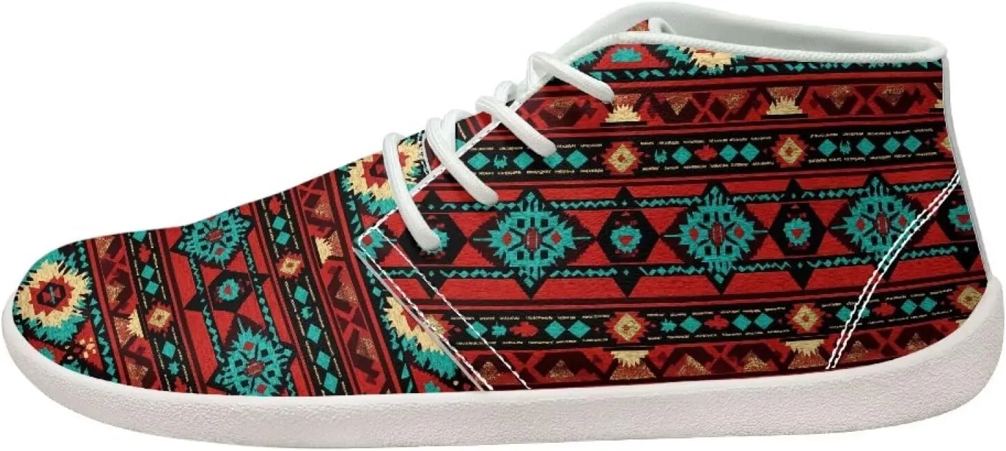 Men's Wide Barefoot Sneakers Tribal Stripes Lightweight Fitness Shoes Comfort Breathable Anti-Skid Waterproof Workout Shoe for Outdoor Indoor US 5-14 White Sole