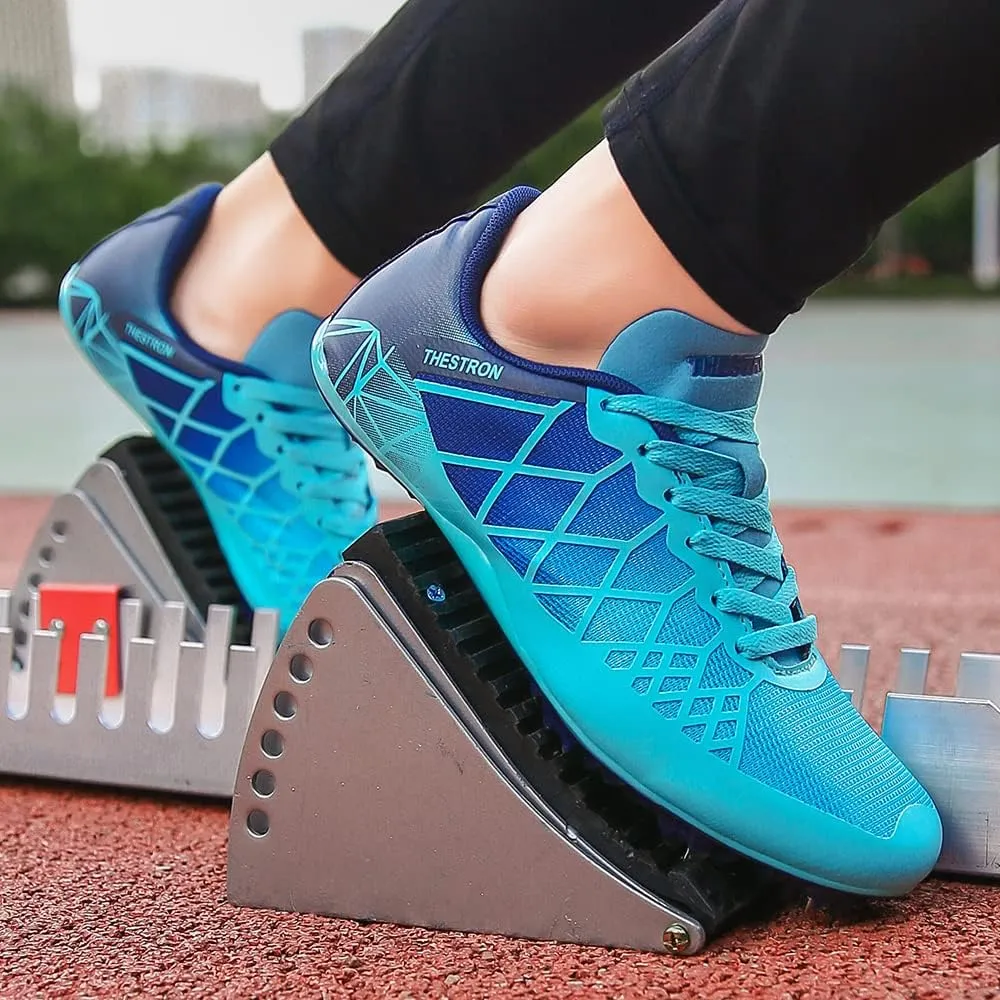 Mens Womens Boys Girls Spikes Athletics Racing Running Shoes Track and Field Sneaker …