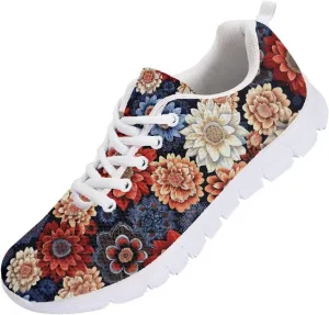 Modysero Women Running Shoes for Travel Walking Non Slip Sneakers Breathable Casual Lace Up Ladies Daily Footwear