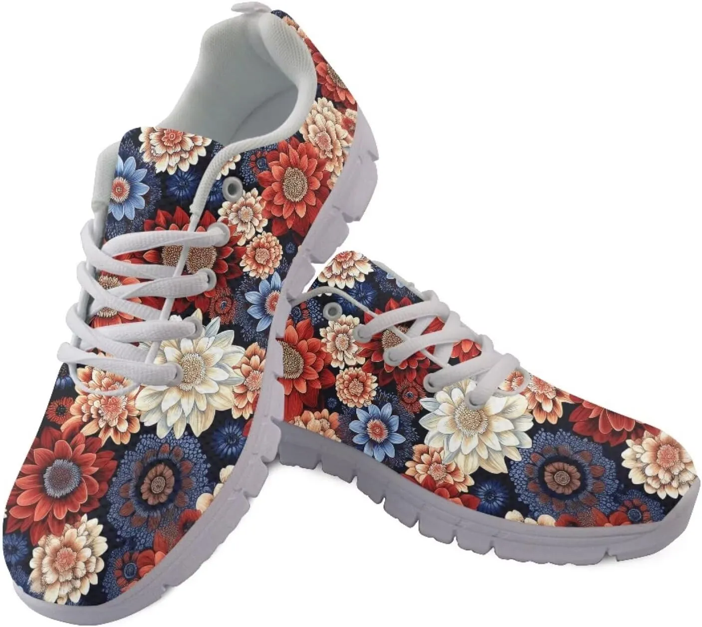 Modysero Women Running Shoes for Travel Walking Non Slip Sneakers Breathable Casual Lace Up Ladies Daily Footwear
