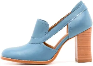 MOOMMO Women Chunky High Heel Loafer Pumps Round Toe Side Cut Pumps Sandals 3 inch Stacked Block Heel Sandal Booties Slip On Dress Shoes Matte Vintage Classic Office Party 4-11 M US