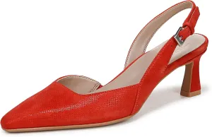 Naturalizer Womens Dalary Pump Red Suede Textured 6.5 W