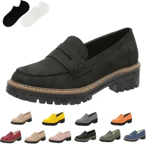 Orthoture-Orthopedic Platform Loafers, Orthoture Womens Shoes, Comfort Orthopedic Shoes, Womens Round Toe Walking Shoe