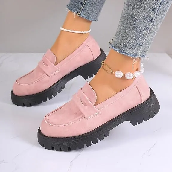 Orthoture-Orthopedic Platform Loafers, Orthoture Womens Shoes, Comfort Orthopedic Shoes, Womens Round Toe Walking Shoe