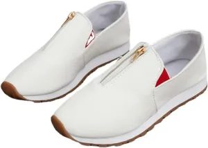 pearlzone Women's Casual Zipper Slip on Shoes,Casual Everyday Shoes,Casual Driving Loafers Walking Shoes for Women
