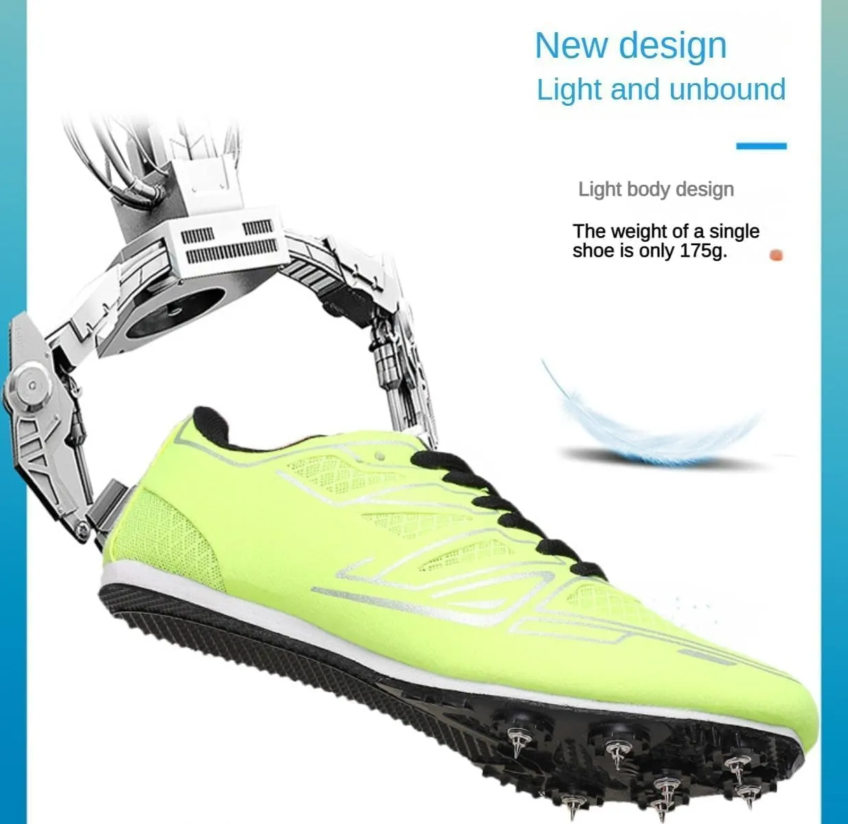Professional Athletic Training Shoes, Suitable for Men, Women Track and Field Spikes Breathable Jumping & Middle-Distance Running Shoes