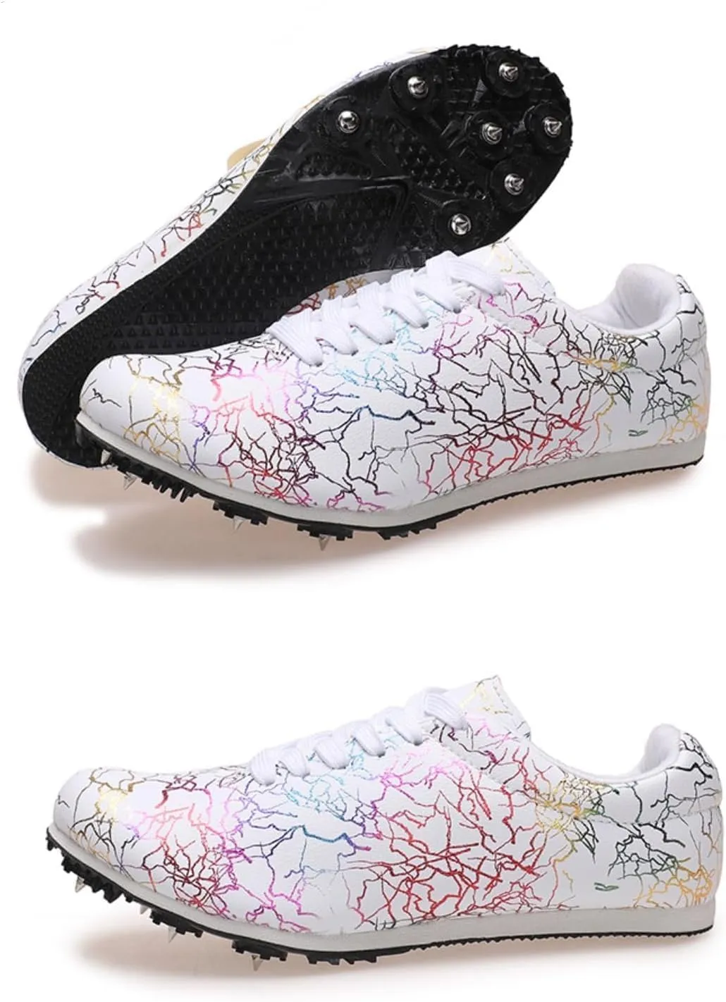 Professional Athletic Training Shoes, Suitable for Men, Women Track and Field Spikes Breathable Jumping & Middle-Distance Running Shoes
