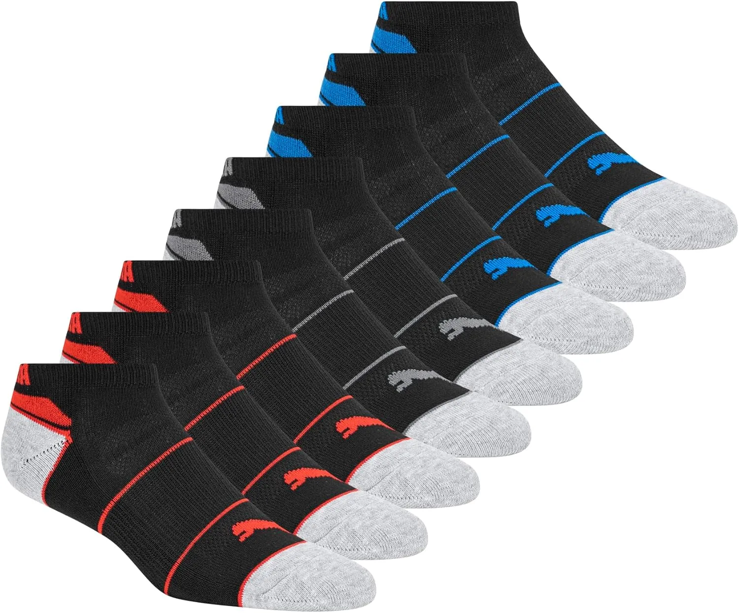 PUMA Kids' 8 Pack Low Cut Socks