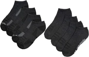 Reebok Men's Low Cut Socks Cushion Performance Training, Grey, 8 Pairs