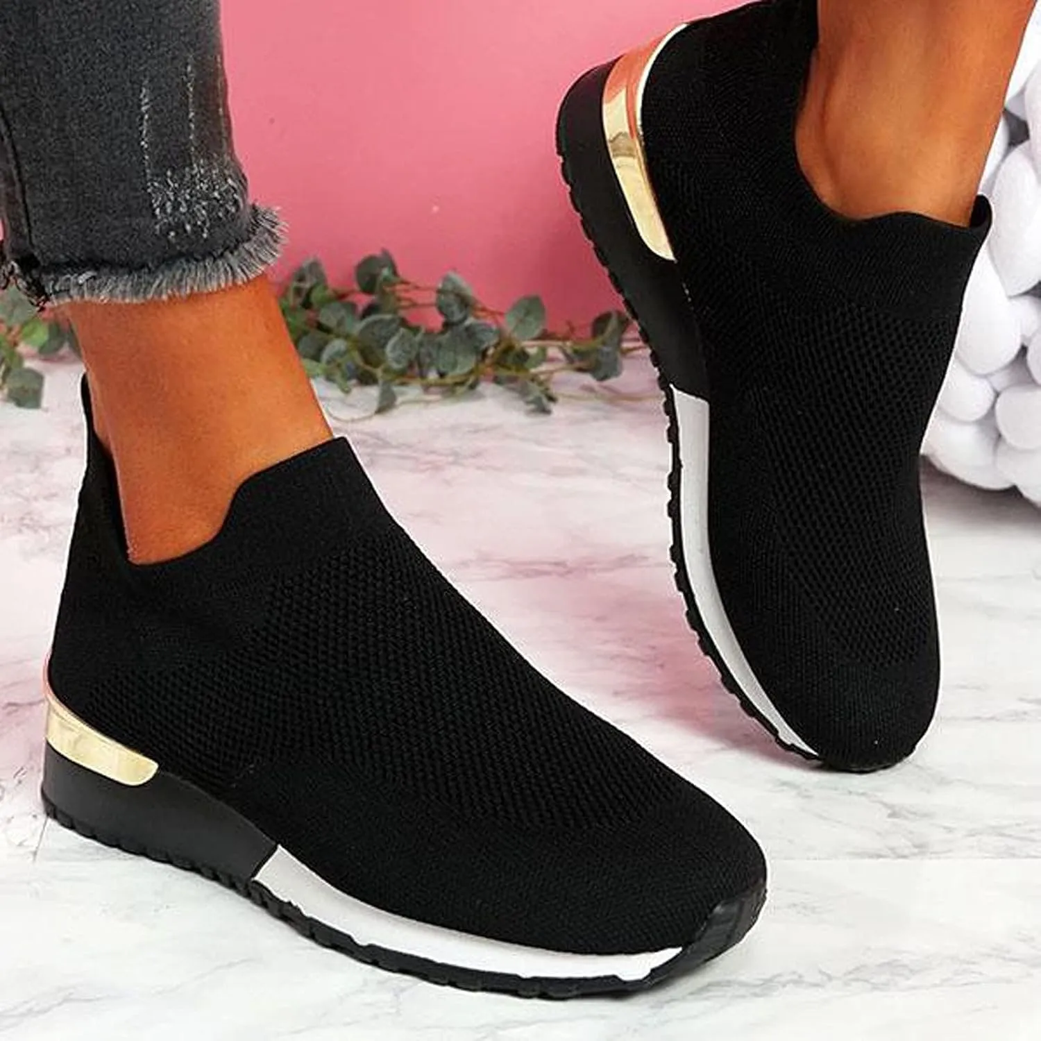 Runing Breathable Shoes Sports Outdoor Mesh Women Solid Color Womens Fashion Water Fitness Shoes