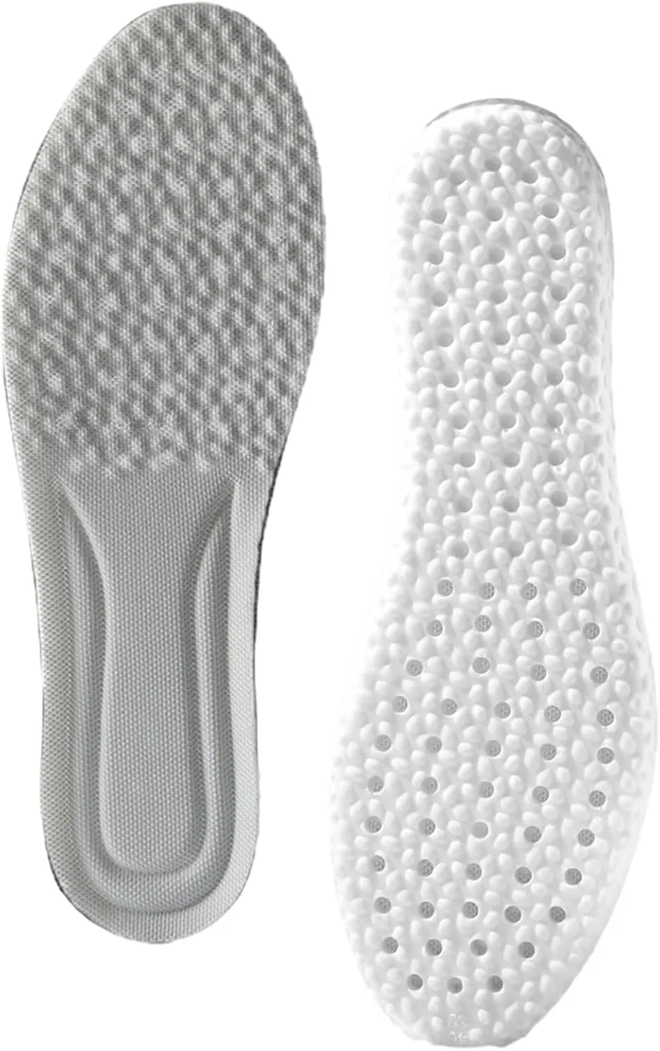 Running Shock Absorbing Shoe Insoles - Breathable Insoles Men/Women Elastic Sole Inserts Soft Sports Shoe Insert Comfortable Insoles for Standing All Day (Men: 9.5-10, Grey)