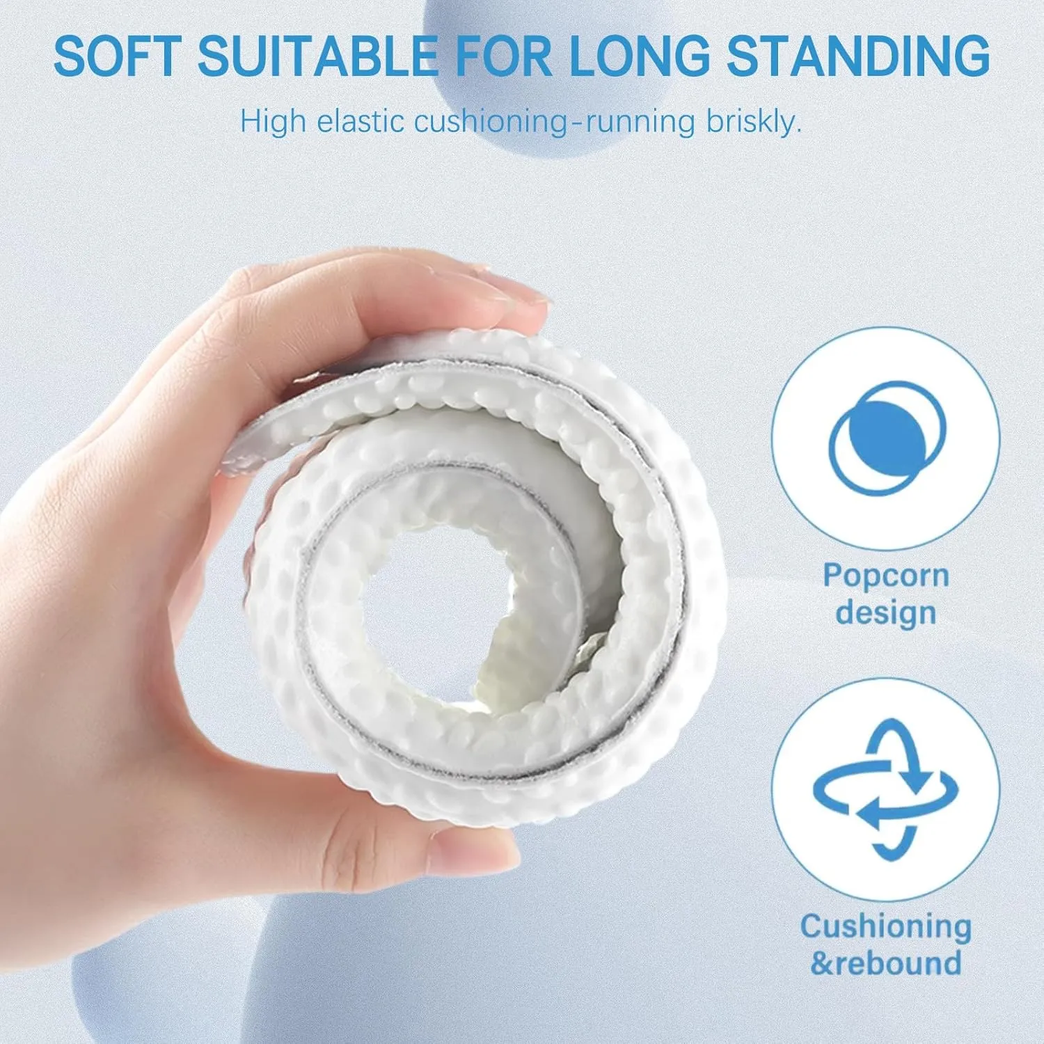 Running Shock Absorbing Shoe Insoles - Breathable Insoles Men/Women Elastic Sole Inserts Soft Sports Shoe Insert Comfortable Insoles for Standing All Day (Men: 9.5-10, Grey)