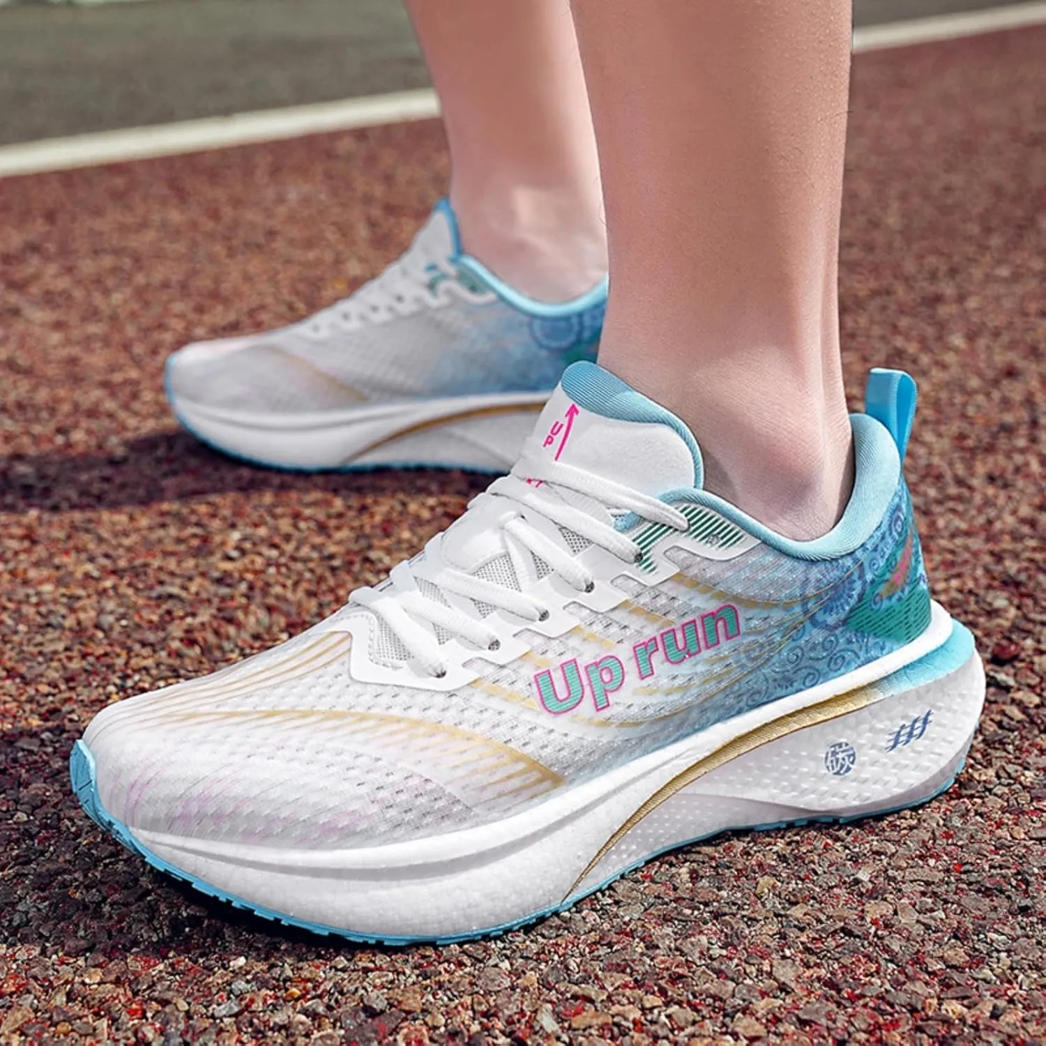 Running Shoes for Men Impact-Absorbing High Stretch Racing Sneakers Comfort Lightweight Non-Slip Walking Tennis Athletic Trainer