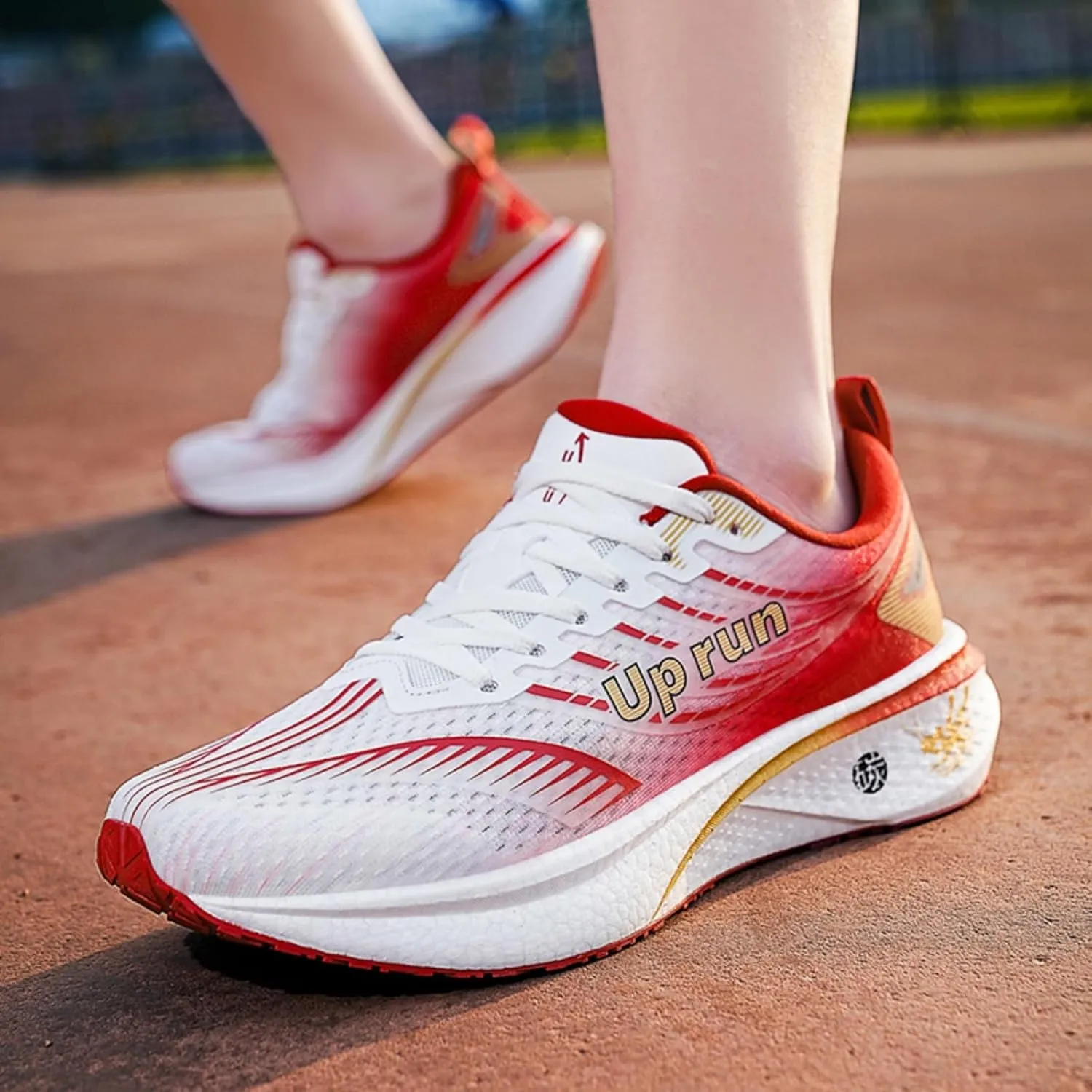 Running Shoes for Men Impact-Absorbing High Stretch Racing Sneakers Comfort Lightweight Non-Slip Walking Tennis Athletic Trainer