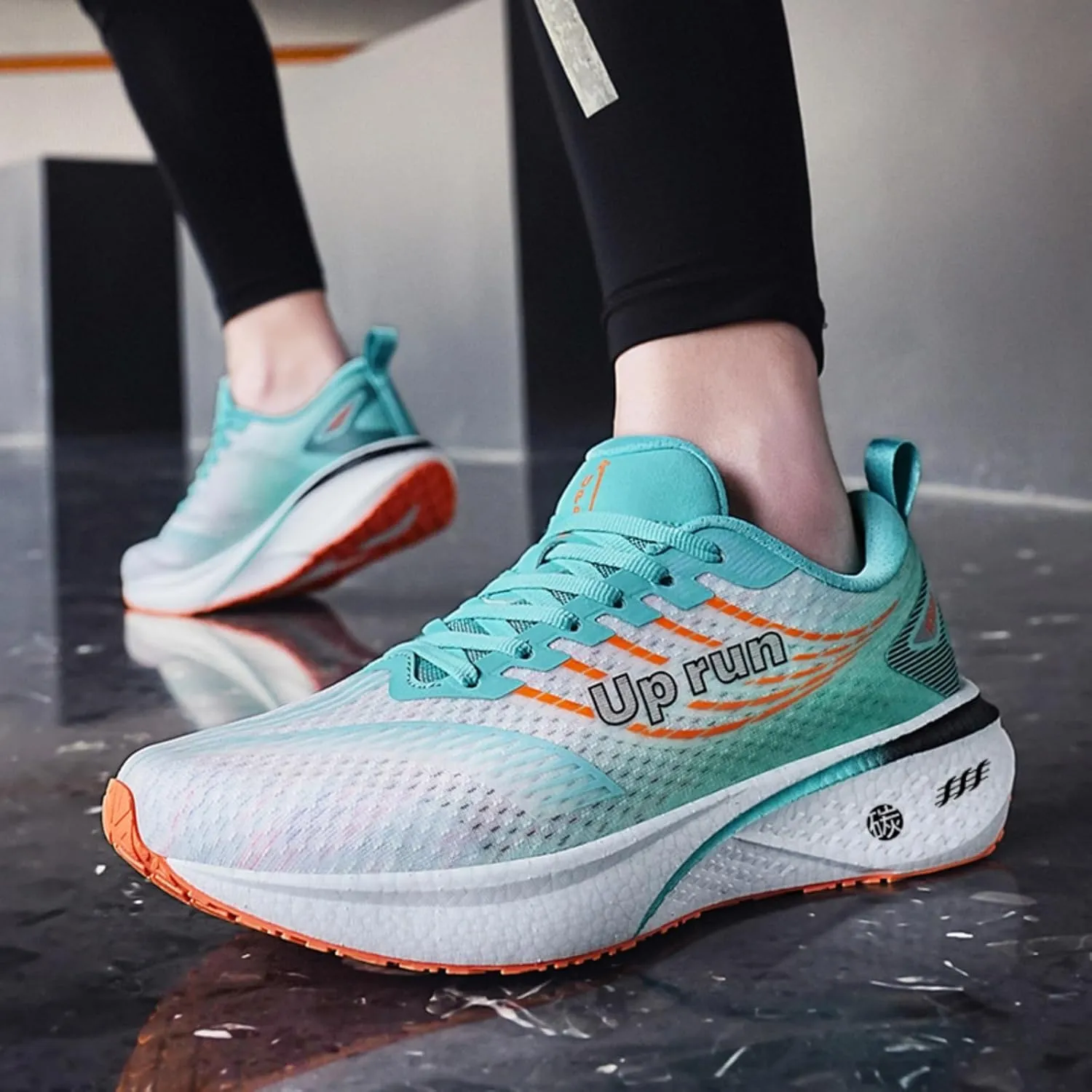 Running Shoes for Men Impact-Absorbing High Stretch Racing Sneakers Comfort Lightweight Non-Slip Walking Tennis Athletic Trainer