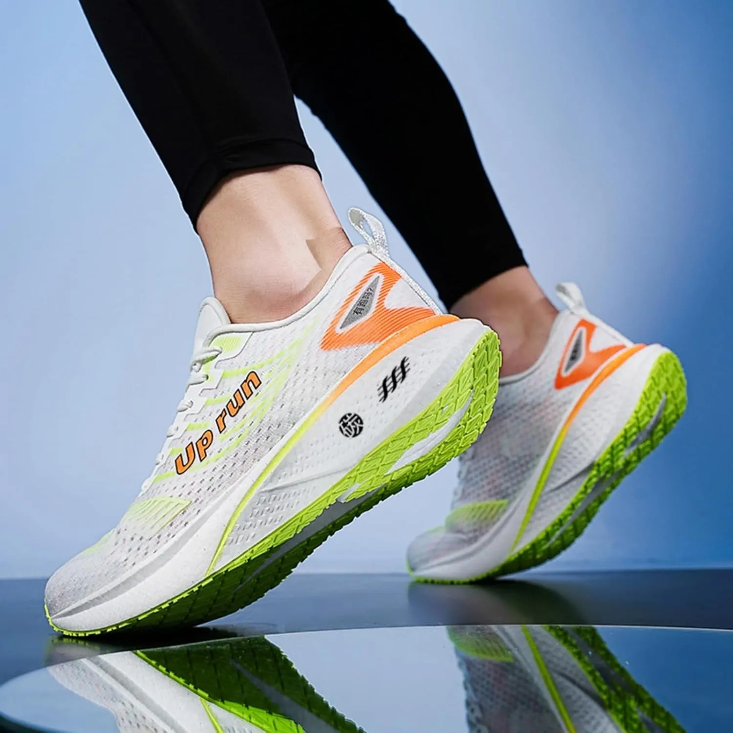 Running Shoes for Men Impact-Absorbing High Stretch Racing Sneakers Comfort Lightweight Non-Slip Walking Tennis Athletic Trainer