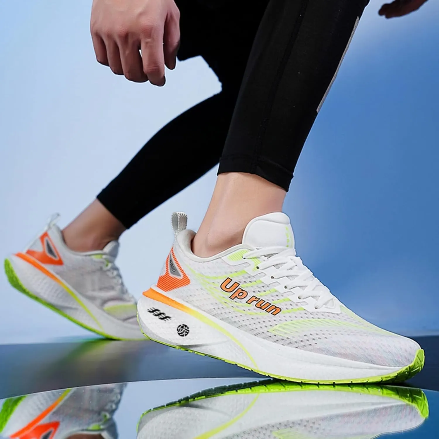 Running Shoes for Men Impact-Absorbing High Stretch Racing Sneakers Comfort Lightweight Non-Slip Walking Tennis Athletic Trainer