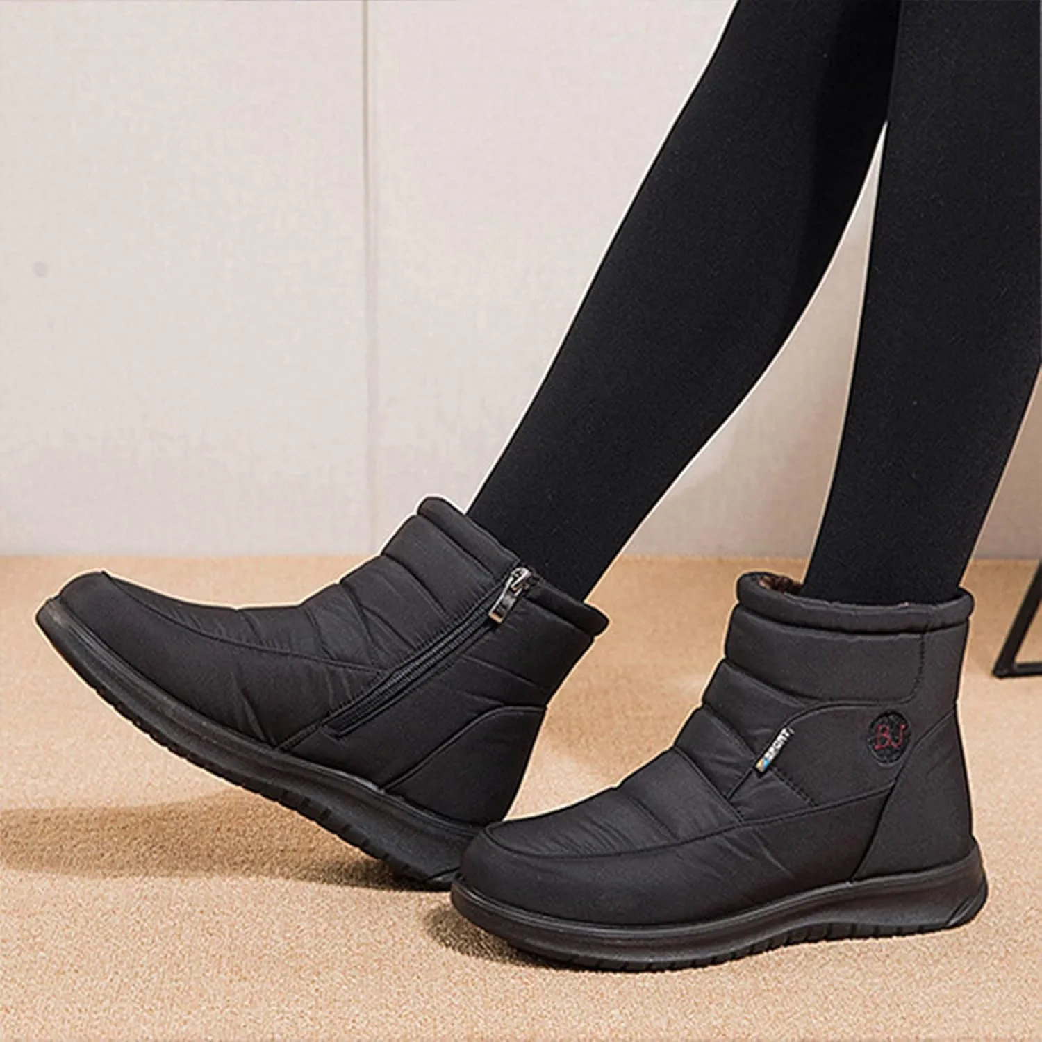 Rvidbe Platform Boots for Women Womens Fashion Winter Warm Snow Boots Comfy Outdoor Waterproof Furry Boots Soft Shoes