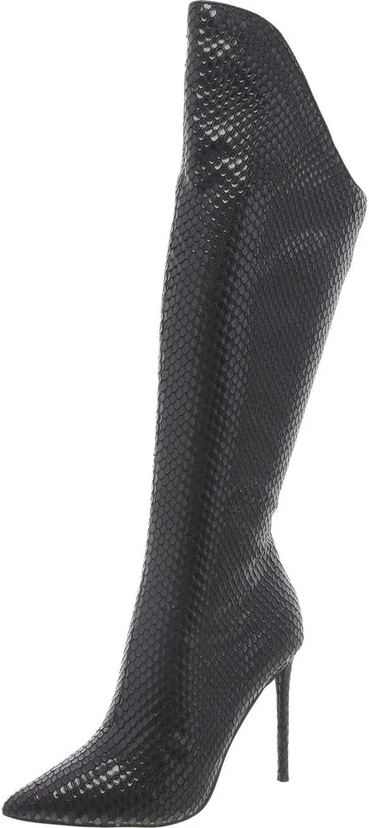 Steve Madden Womens Va Boom Scaly Textured Mid-Calf Boots