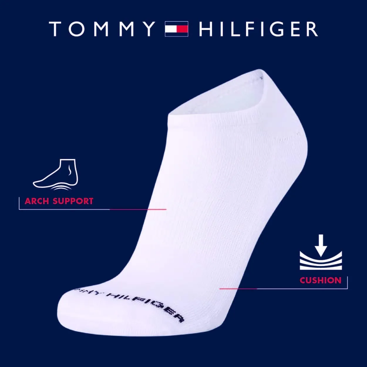 Tommy Hilfiger Mens Low Cut Socks - 12 Pack Athletic Performance Moisture Wicking No Show Running Socks for Men (Sizes: 7-12)