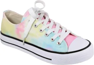 Top Moda Women's Canvas Low Cut Top Lace Up Flat Slip On Sneakers