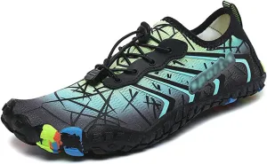 Unisex Barefoot Shoes, Nonslip Breathable Quick Drying, Beach Sandals, Fitness Shoes, Water Sports Shoes, Wading Shoe (Color : Blue, Size : 10)