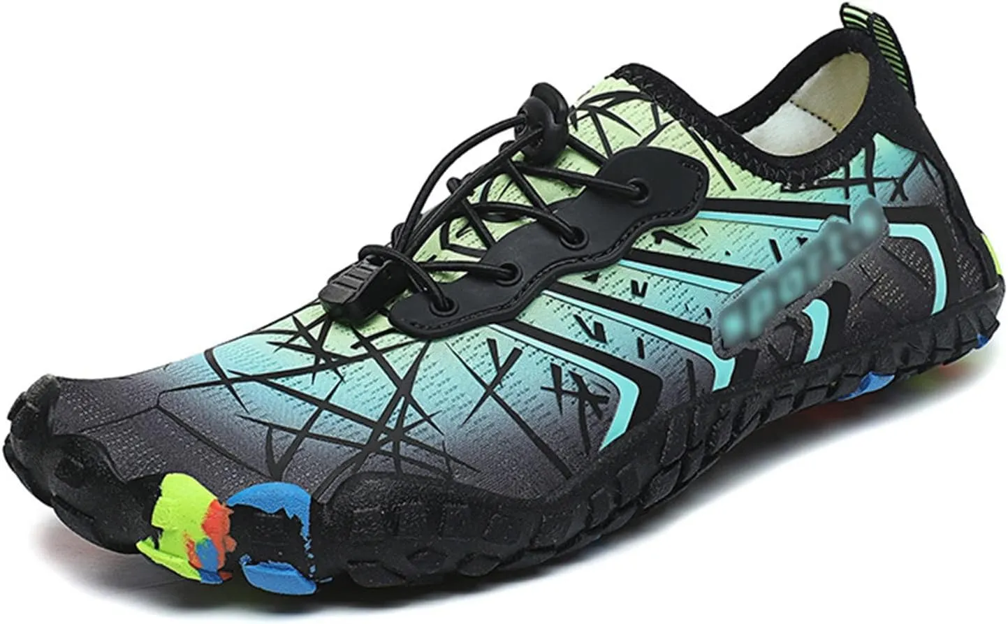 Unisex Barefoot Shoes, Nonslip Breathable Quick Drying, Beach Sandals, Fitness Shoes, Water Sports Shoes, Wading Shoe (Color : Blue, Size : 10)